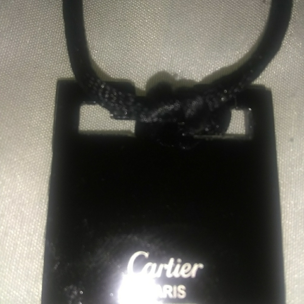 Cartier necklace pendant black and silver